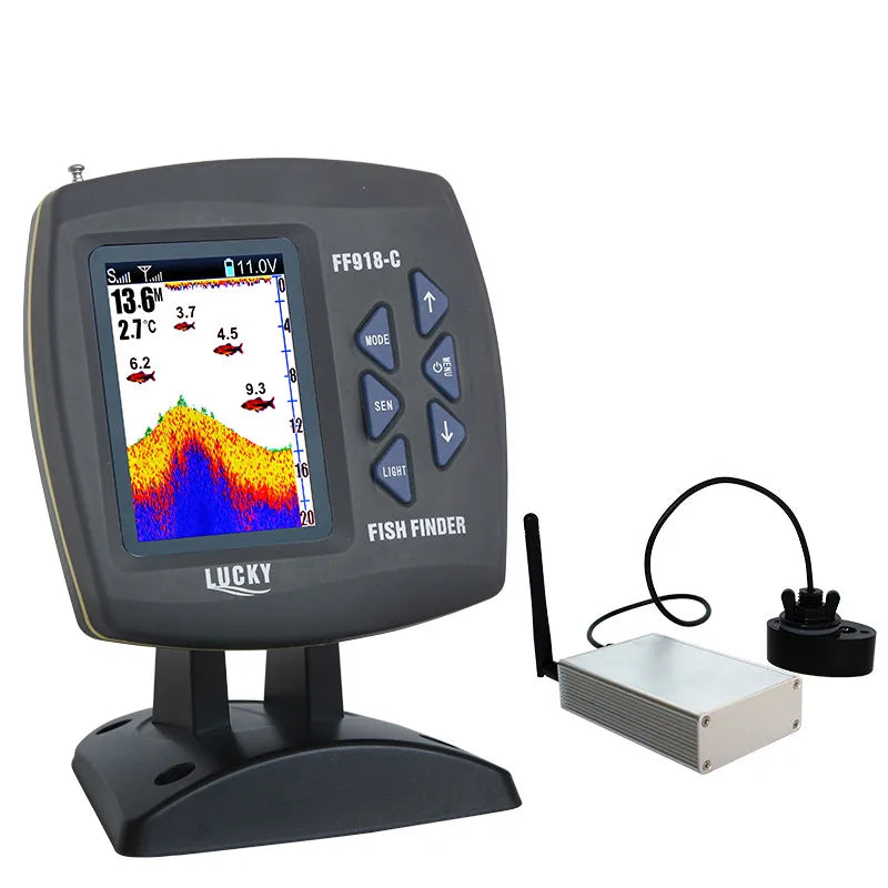 LUCKY FF918 Remote Control Bait Boat Fish Finder 3.5" LCD perating range 300m Depth Range 100M Wireless