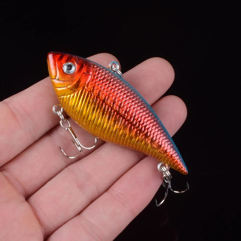 7cm 10.5g Vib Lure Hard Plastic Fish Artificial Bait for Fishing 3D Eyes Swimbait Crankbait Wobblers Fishing Lure