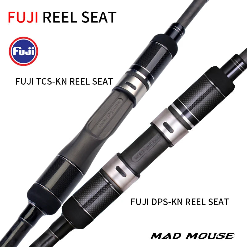 MADMOUSE Japan Fuji Parts Slow Jigging Rod game jigger1.98M PE 3-6 JIG150-400G 20kgs Spinning/casting Boat Rod Ocean Fishing Rod