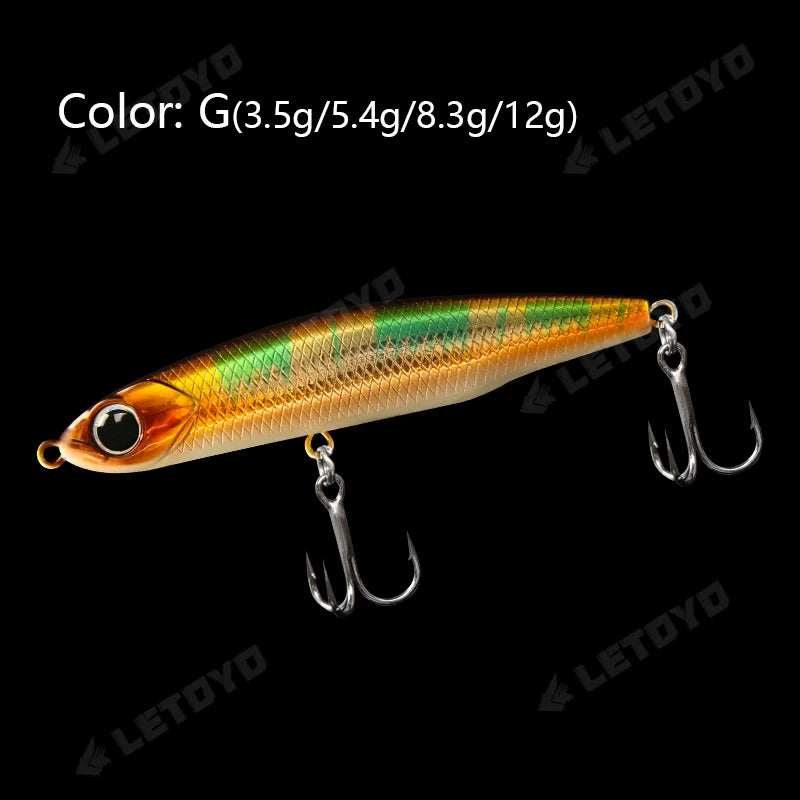 LETOYO Sinking Pencil 12g-3.5g Artificial bait hard baits trout bass lures Wobblers for Pike fishing lure spinning stickbait