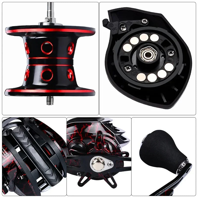 New JAPAN 18+1BB Dual Brake System Baitcasting Reel 8KG Max Drag 7.1:1 High Speed Fishing Reel for Carp Bass(Give Gifts)