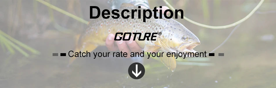 Goture 2.7m/9FT Fly Fishing Rod Set 5/6WT 8pcs Carbon Fiber Fly Rod Combo Portable Travel Feeder with Reel Fishing Tackle Bag