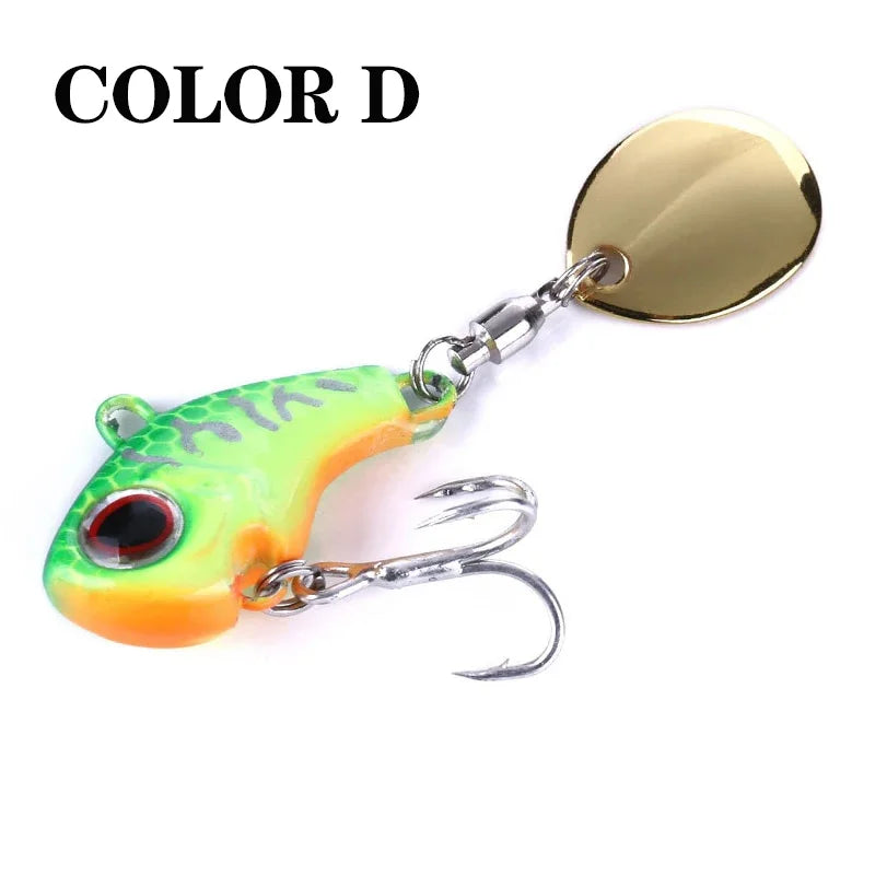 Metal Mini VIB With Spoon Fishing Lure 9/13/16/22G Fish Hooks Fishing Tackle Pin Crankbait Vibration Spinner Sinking Bait Lure