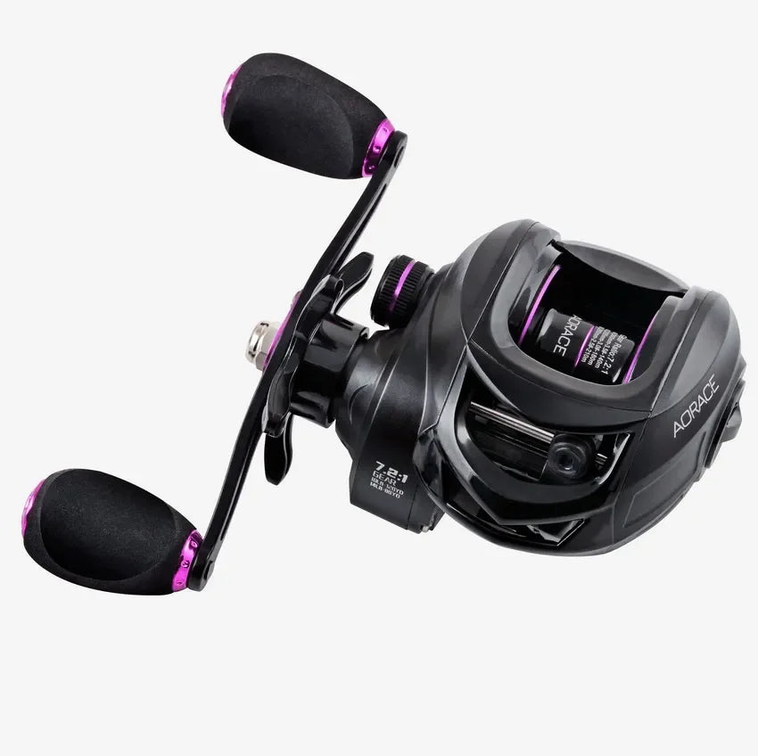 Fishing Baitcasting Reel All Metal Spool 18+1BB 10kg/22LB Max Drag Speed Ratio 7.2:1 Magnetic Metal Casting Pesca Fishing Reels