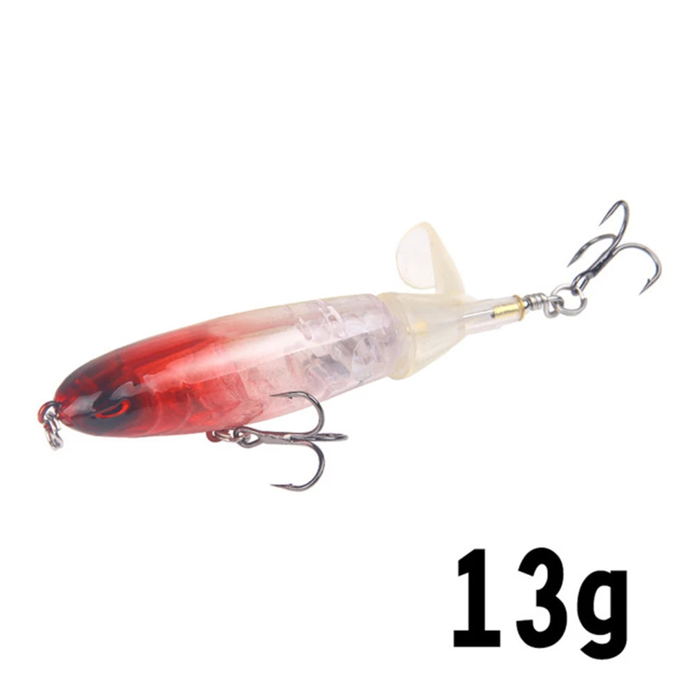 10cm/14cm Topwater Fishing Lure Whopper Popper Artificial Bait Hard Plopper Soft Rotating Tail Fishing Tackle Fishing Bait