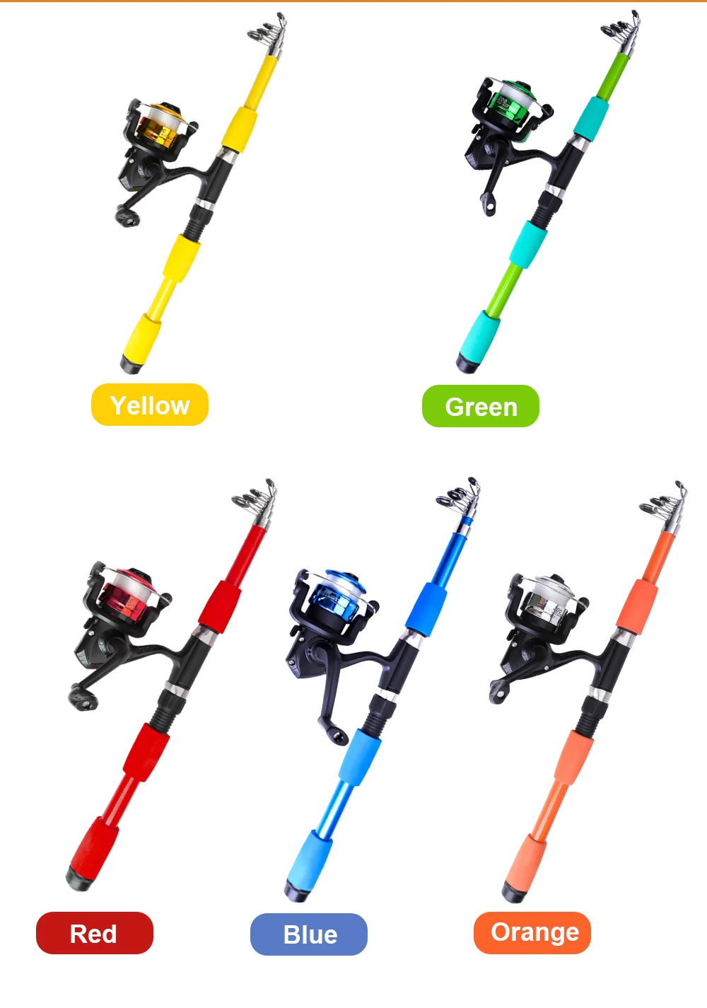 FTK 1.8m 2.1 m Telescopic Fishing Rod Reel Combo Full Kit Carbon Fiber Rod Pole Spinning Reel Fishing Bag Case Pesca Gear Set