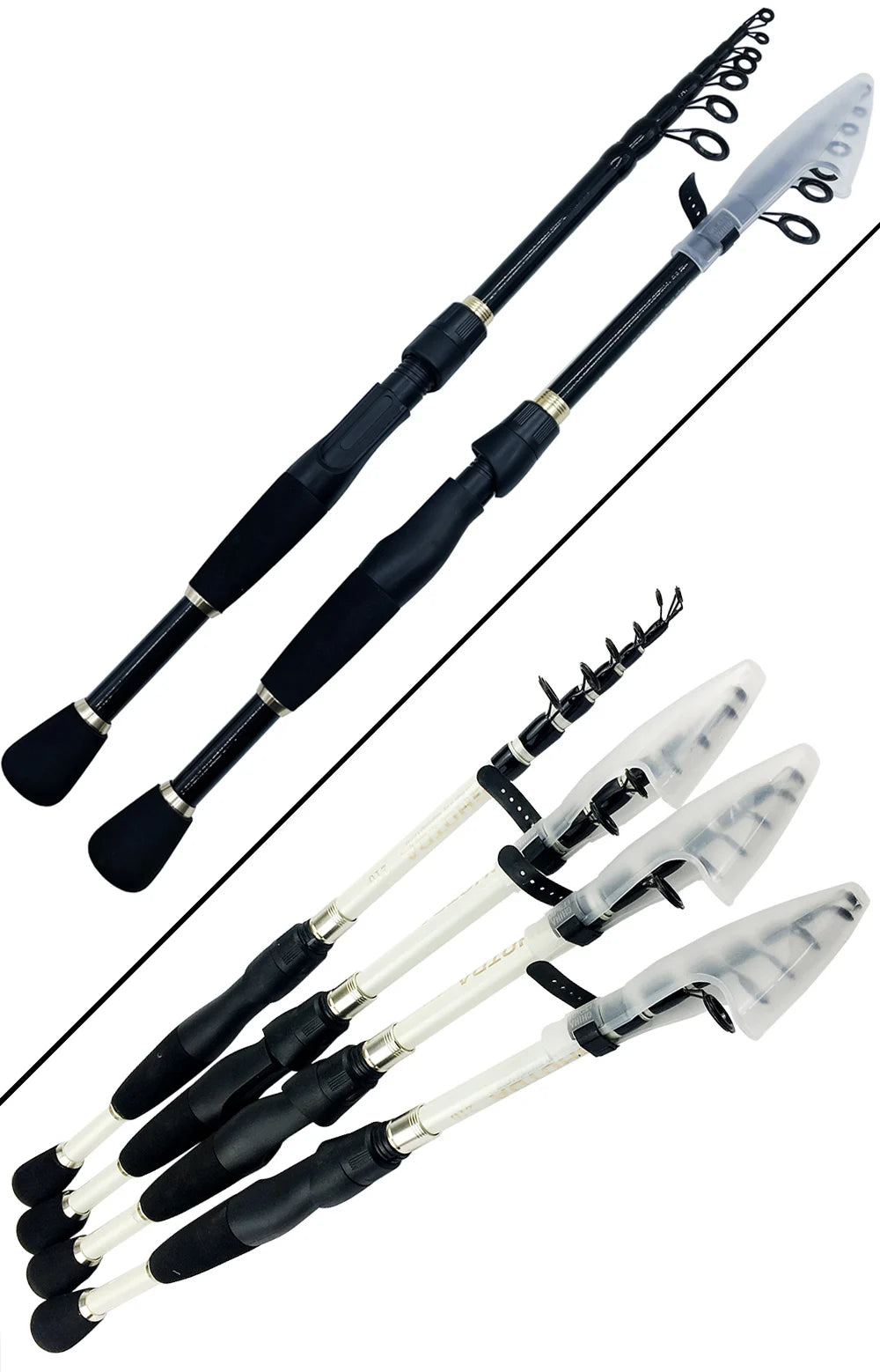 Ghotda 1.6-2.4M Telescopic Lure Rod With  Spining Reel combination High Speed Reel DC1000/2000/3000/4000Series