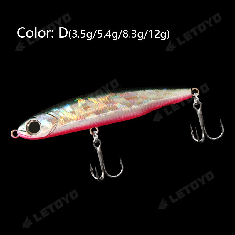 LETOYO Sinking Pencil 12g-3.5g Artificial bait hard baits trout bass lures Wobblers for Pike fishing lure spinning stickbait