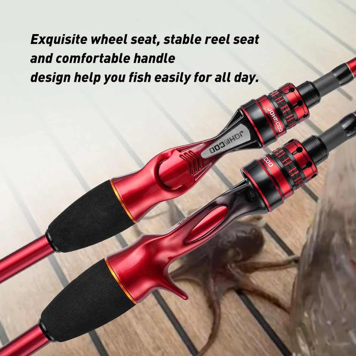 Sea Fishing Rod 175M MT Cuttlefish Rod Metal Top Octopus Fishing rod with Fuji rings Hanchi Fishing rod light weight