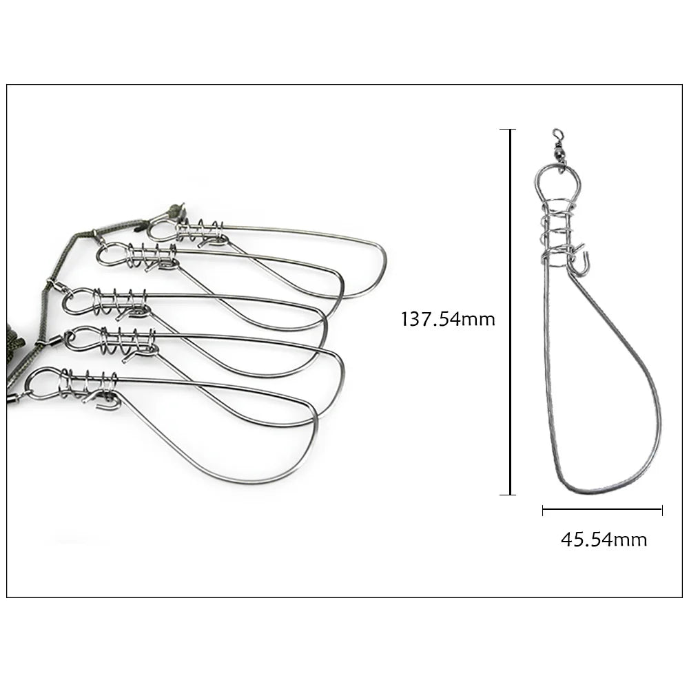 5 Meters lanyard Kukan Carp Fishing Accessories Stainless Steel Sea River Fish Lock buckle Outdoor Sport  Fishing Tackle