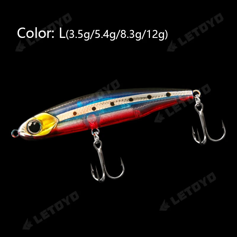 LETOYO Sinking Pencil 12g-3.5g Artificial bait hard baits trout bass lures Wobblers for Pike fishing lure spinning stickbait