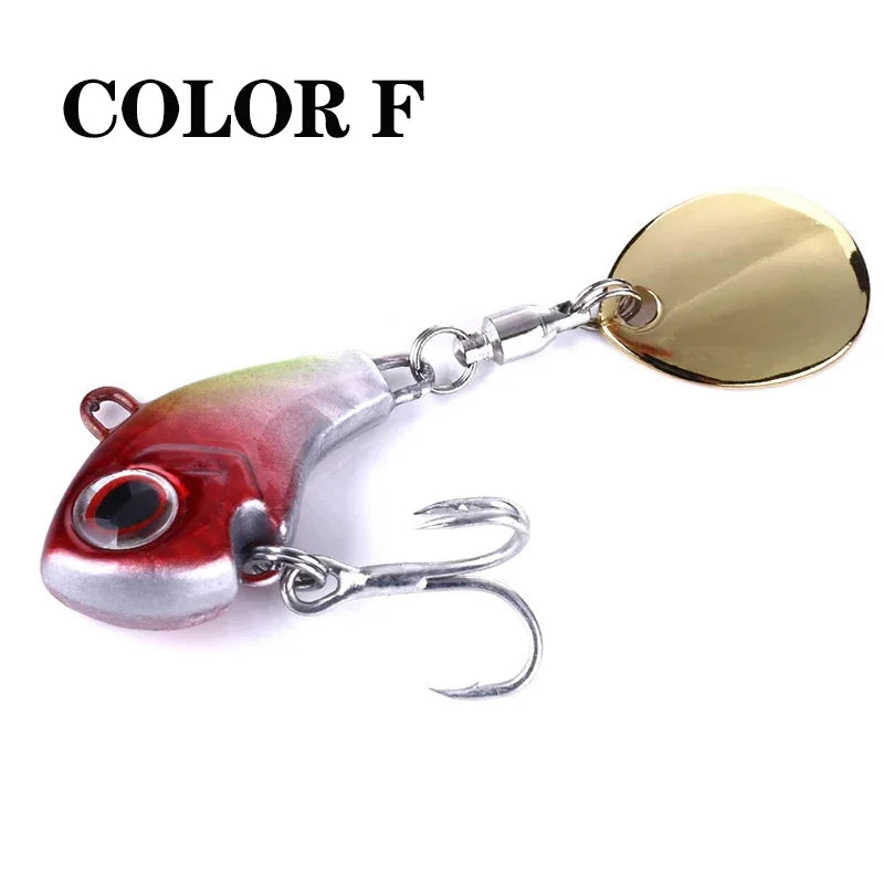 Metal Mini VIB With Spoon Fishing Lure 9/13/16/22G Fish Hooks Fishing Tackle Pin Crankbait Vibration Spinner Sinking Bait Lure