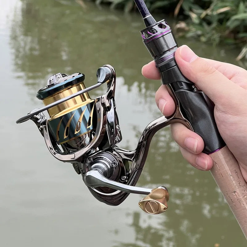 Mavllos Chaser Trout Spinning Reel, Drag Power 15Kg Ratio 5.1:1 Ultra Light Shallow Spool Bass Spinning Reel,Snapper Fishing Rod