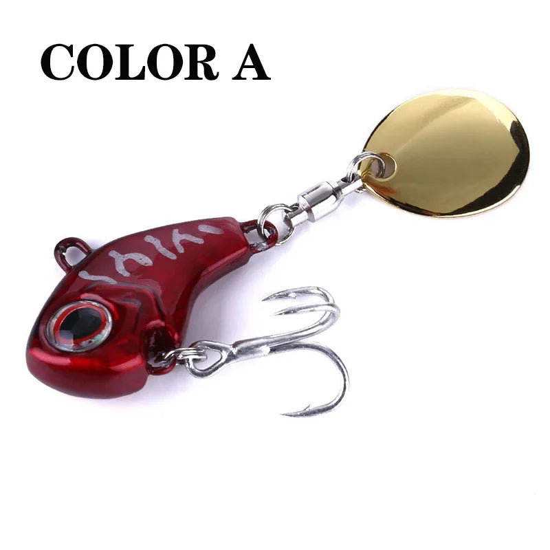 Metal Mini VIB With Spoon Fishing Lure 9/13/16/22G Fish Hooks Fishing Tackle Pin Crankbait Vibration Spinner Sinking Bait Lure