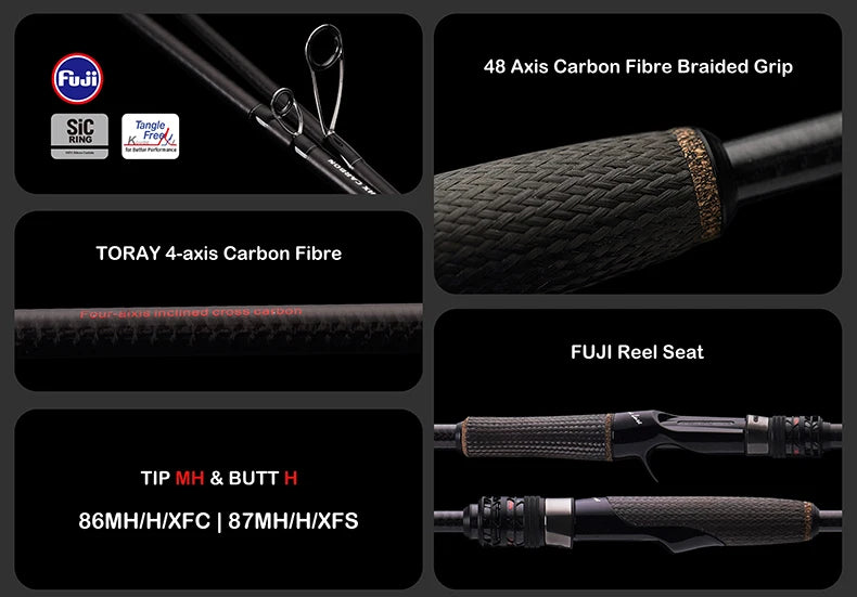 PURELURE TORRENT All Fuji General Lure Rod High Carbon Long Casting Spinning Casting Fishing Rod Fuji Alconite Ring  Reel Seat