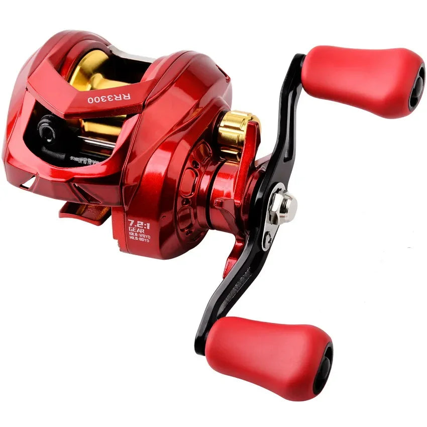 Fishing Baitcasting Reel All Metal Spool 18+1BB 10kg/22LB Max Drag Speed Ratio 7.2:1 Magnetic Metal Casting Pesca Fishing Reels