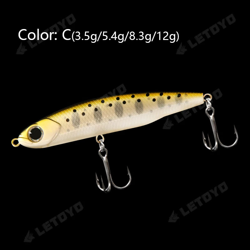 LETOYO Sinking Pencil 12g-3.5g Artificial bait hard baits trout bass lures Wobblers for Pike fishing lure spinning stickbait