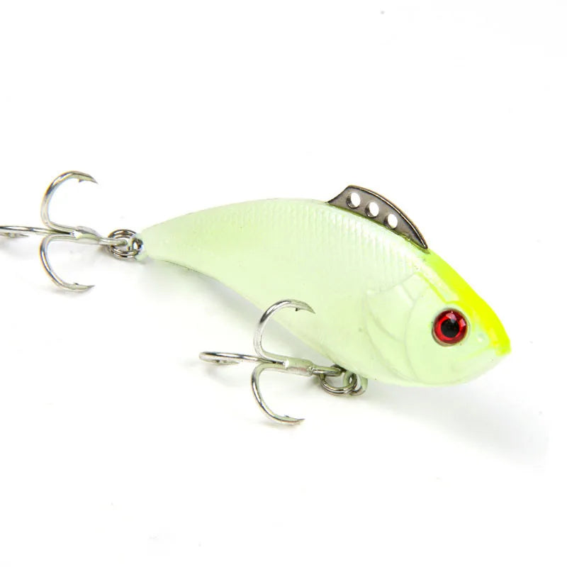 1Pcs 3D Eye VIB Fishing Lure 6.5cm 13g Vibration Sinking Hard Baits Artificial Fish Lipless Wobblers For Bass Sea Fishing Tackle