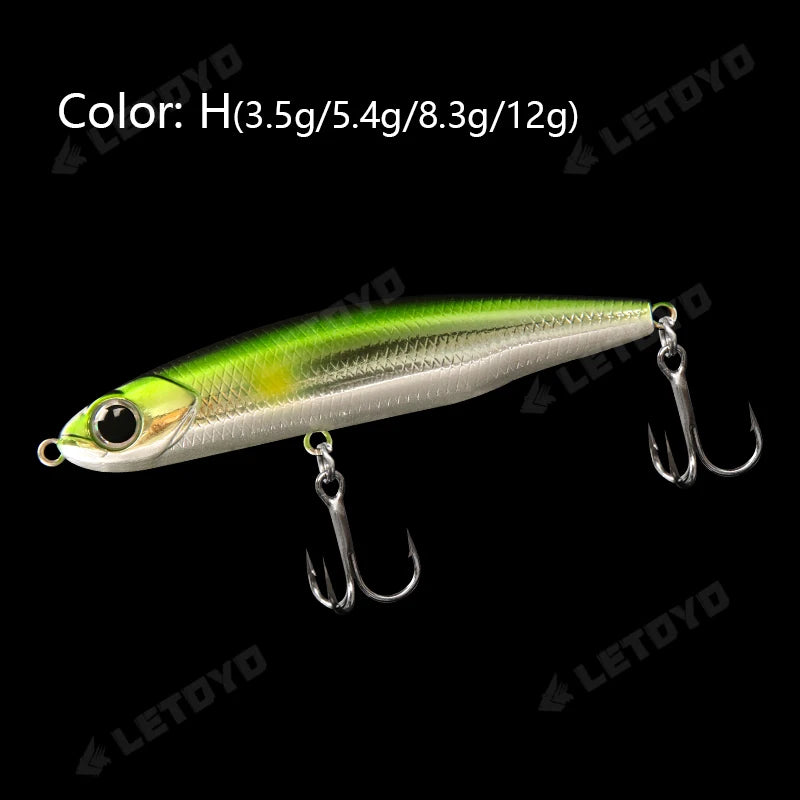 LETOYO Sinking Pencil 12g-3.5g Artificial bait hard baits trout bass lures Wobblers for Pike fishing lure spinning stickbait