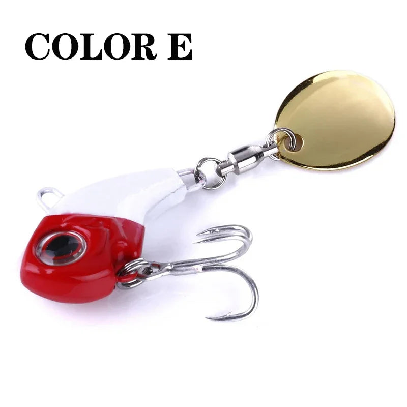 Metal Mini VIB With Spoon Fishing Lure 9/13/16/22G Fish Hooks Fishing Tackle Pin Crankbait Vibration Spinner Sinking Bait Lure