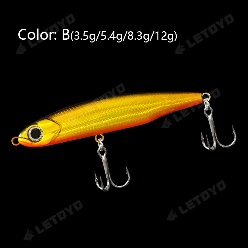 LETOYO Sinking Pencil 12g-3.5g Artificial bait hard baits trout bass lures Wobblers for Pike fishing lure spinning stickbait