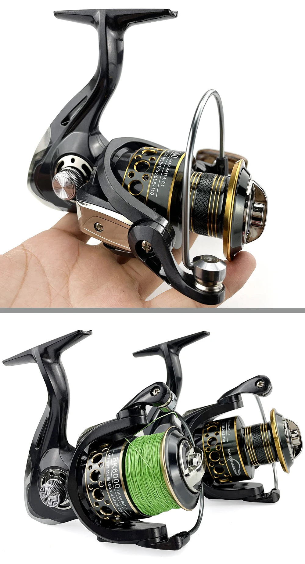 Spinning Reel 2000 - 7000 Ultralight Max Drag 12kg 5.2:1/4.7:1 Surfcasting Fishing Reel Spin Saltwater Jigging Reels