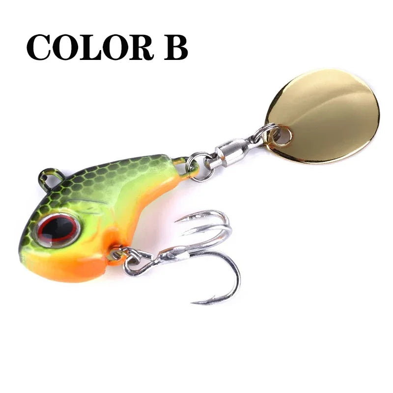 Metal Mini VIB With Spoon Fishing Lure 9/13/16/22G Fish Hooks Fishing Tackle Pin Crankbait Vibration Spinner Sinking Bait Lure