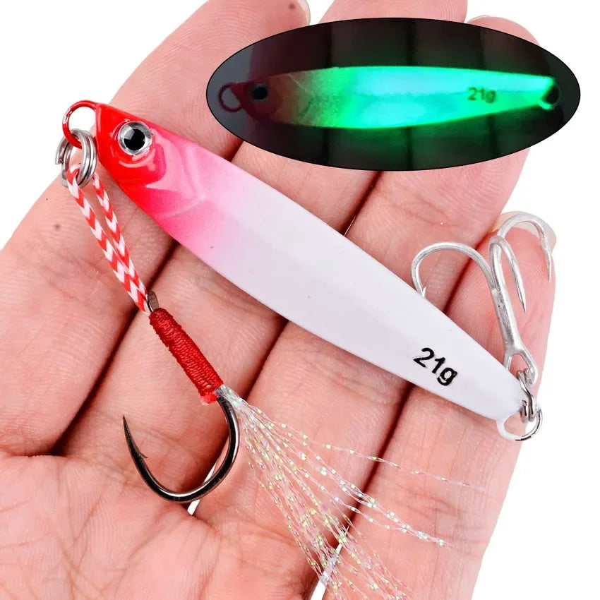 3/5/8pcs Metal Jig Fishing lure Set 7g 10g 14g 21g 28g 40g Sea Shore Casting Jigging lures Jigs Spoon Saltwater Artificial Bait