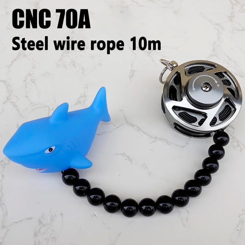 Portable fish lock 10 Snaps CNC carving Steel Live Fish Stringer Lock Buckle with Reel Best Fish Grip Quality Fishing Tackle