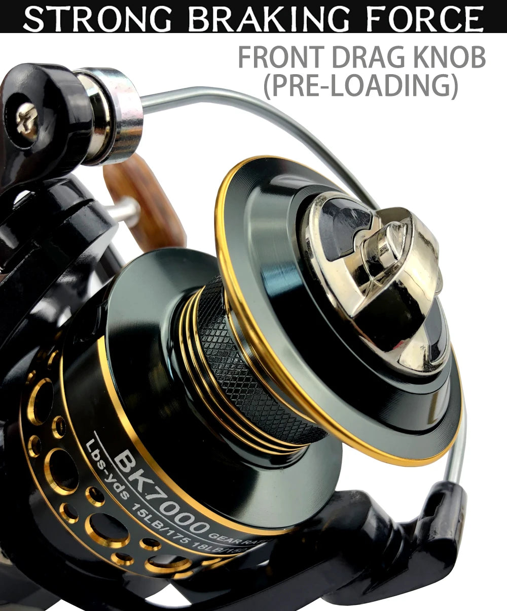 Spinning Reel 2000 - 7000 Ultralight Max Drag 12kg 5.2:1/4.7:1 Surfcasting Fishing Reel Spin Saltwater Jigging Reels